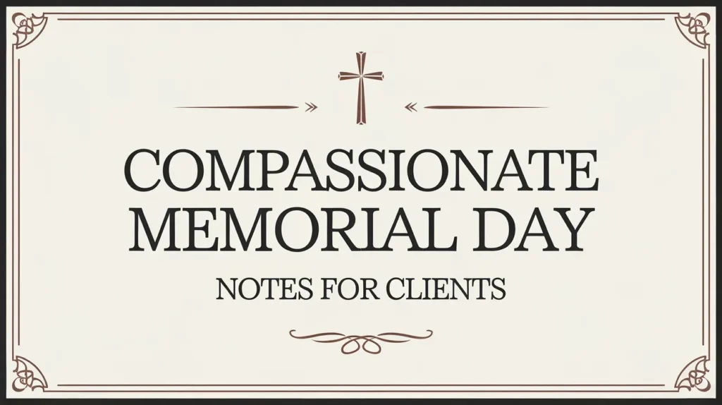 Compassionate Memorial Day Notes for Clients