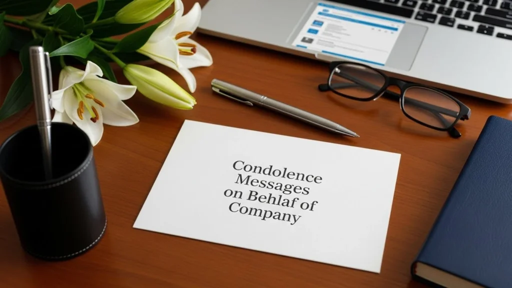 Condolence Messages on Behalf of Company