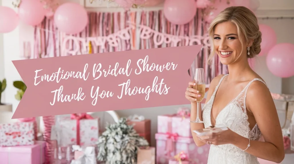 Emotional bridal shower thank you thoughts