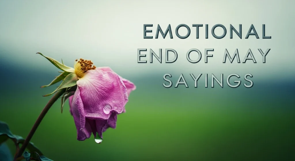Emotional End of May Sayings