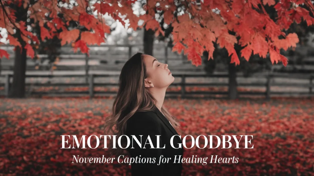 Emotional Goodbye November Captions for Healing Hearts