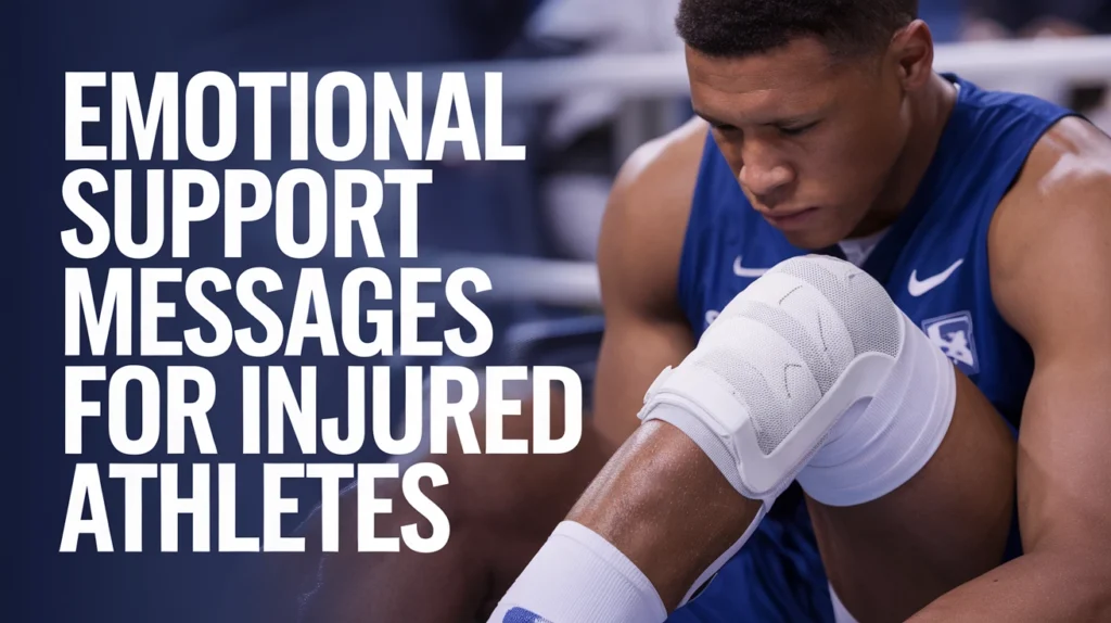 Emotional support messages for injured athletes