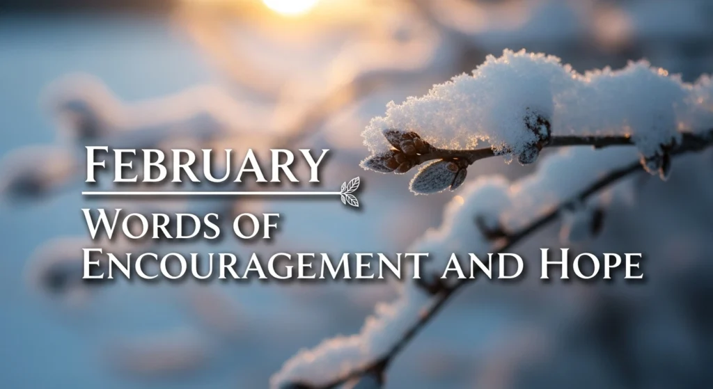 February Words of Encouragement and Hope