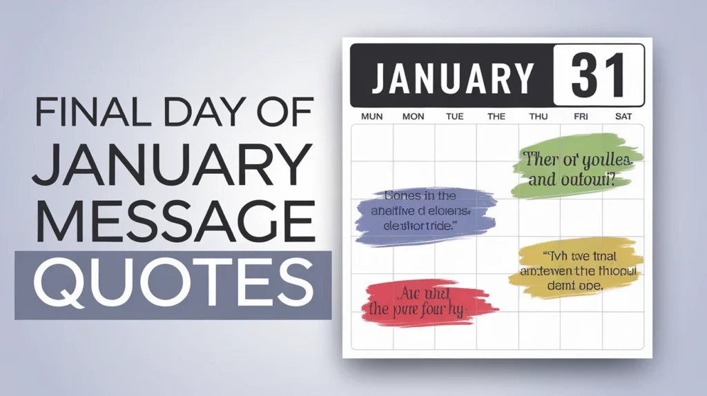 Final Day of January Message Quotes