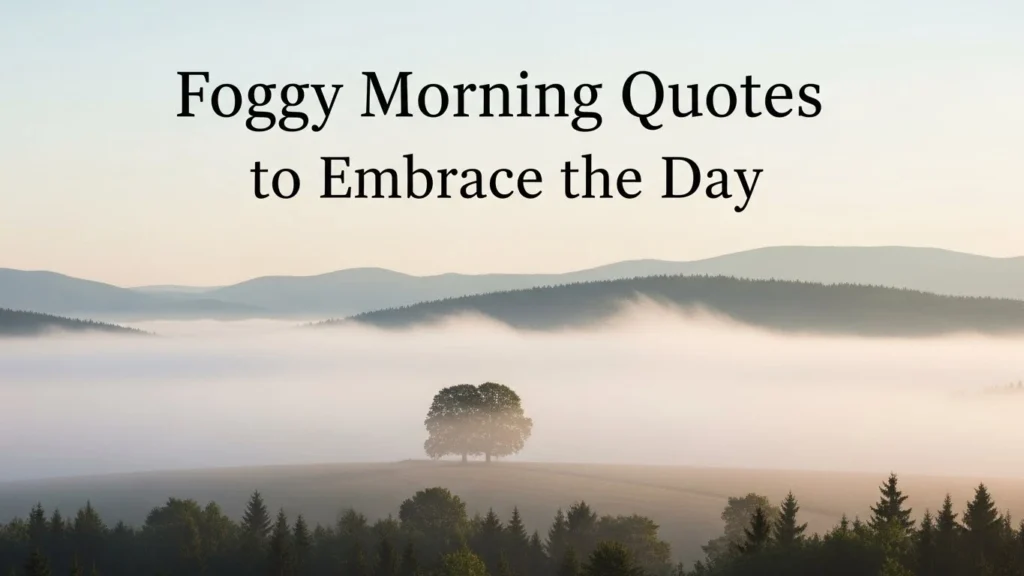 Foggy Morning Quotes to Embrace the Day