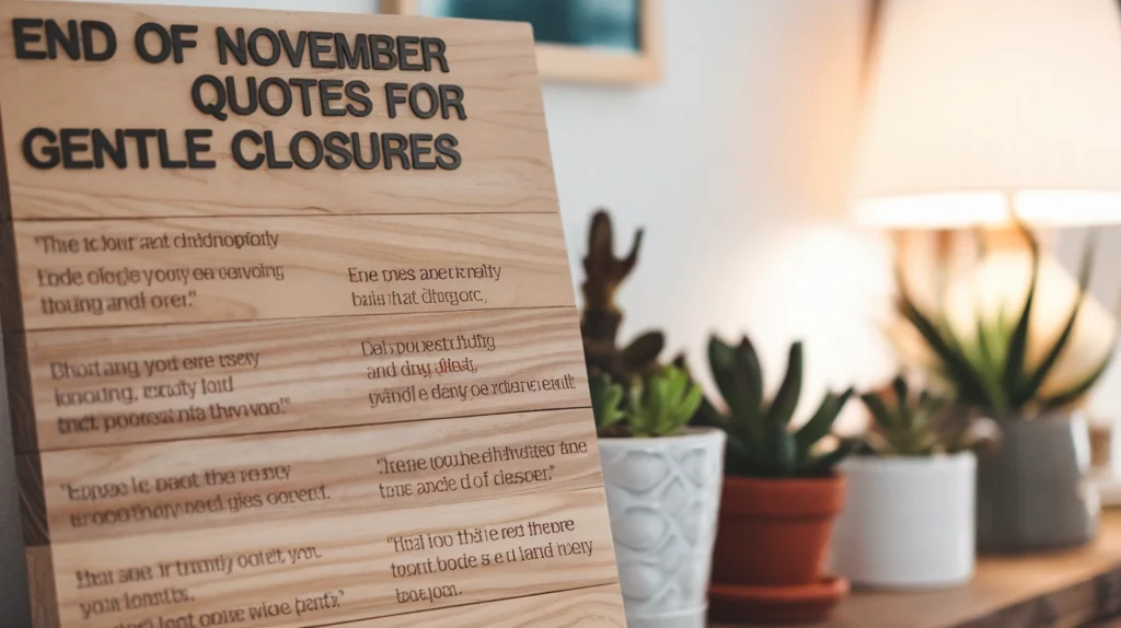 End of November Quotes for Gentle Closures