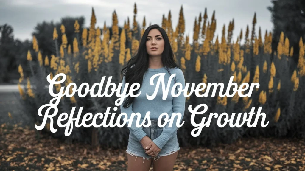 Goodbye November Reflections on Growth