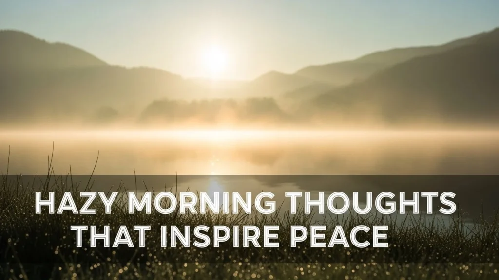 Hazy Morning Thoughts That Inspire Peace