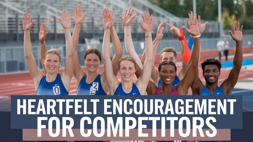Heartfelt encouragement for competitors