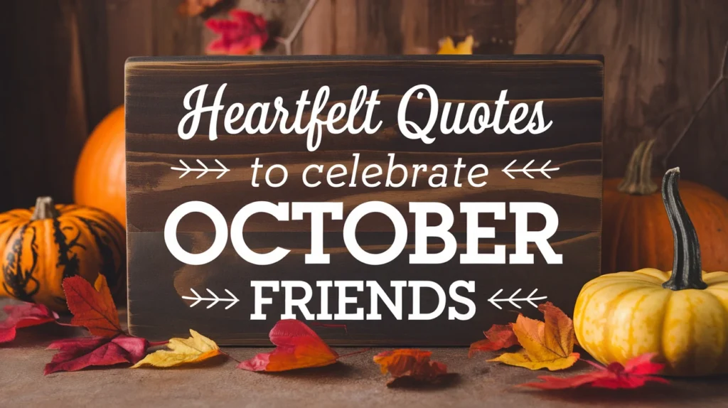 Heartfelt Quotes to Celebrate October Friends