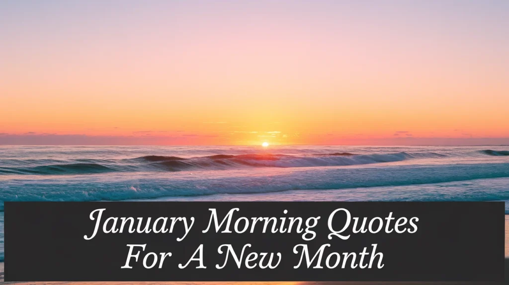 January Morning Quotes for a New Month