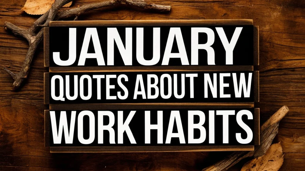 January Quotes About New Work Habits