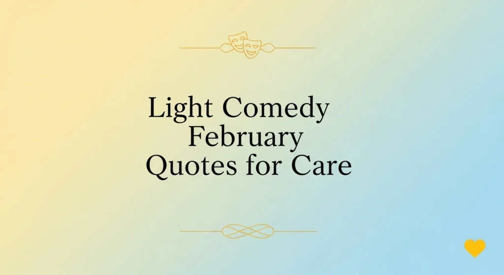 Light Comedy February Quotes for Care
