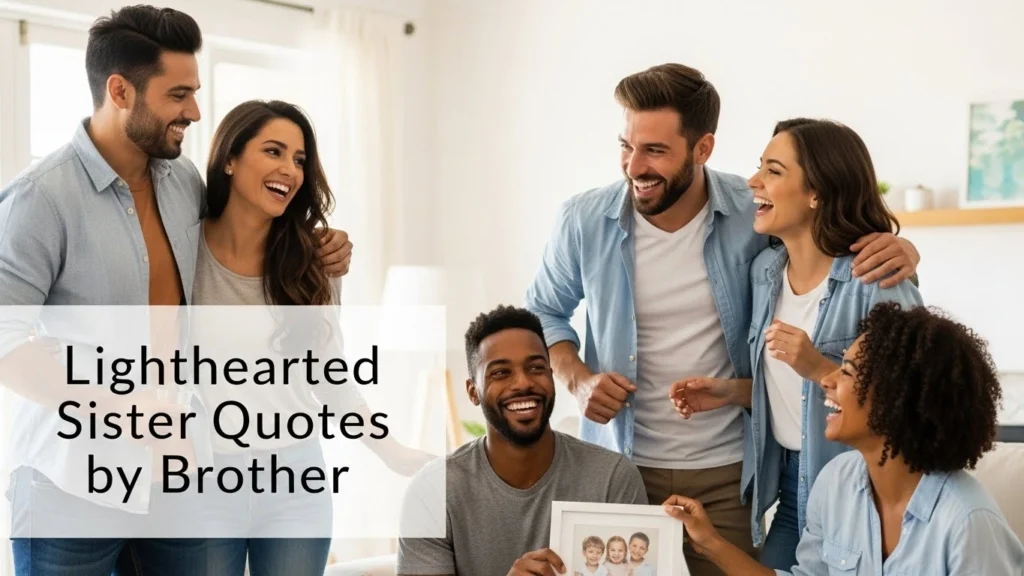 Lighthearted Sister Quotes by Brother