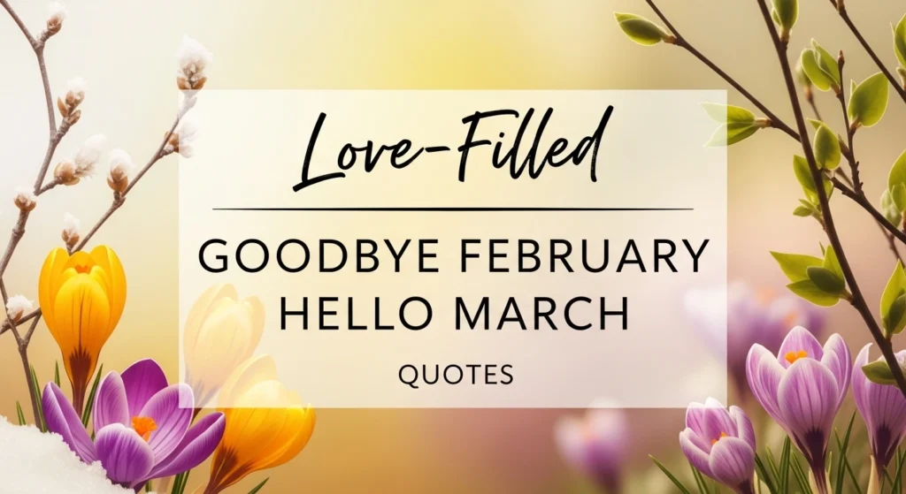 Love-Filled Goodbye February Hello March Quotes