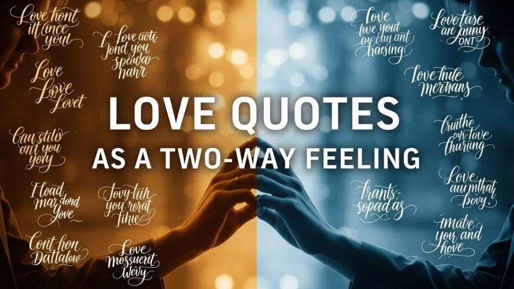 Love Quotes on as a Two-Way Feeling