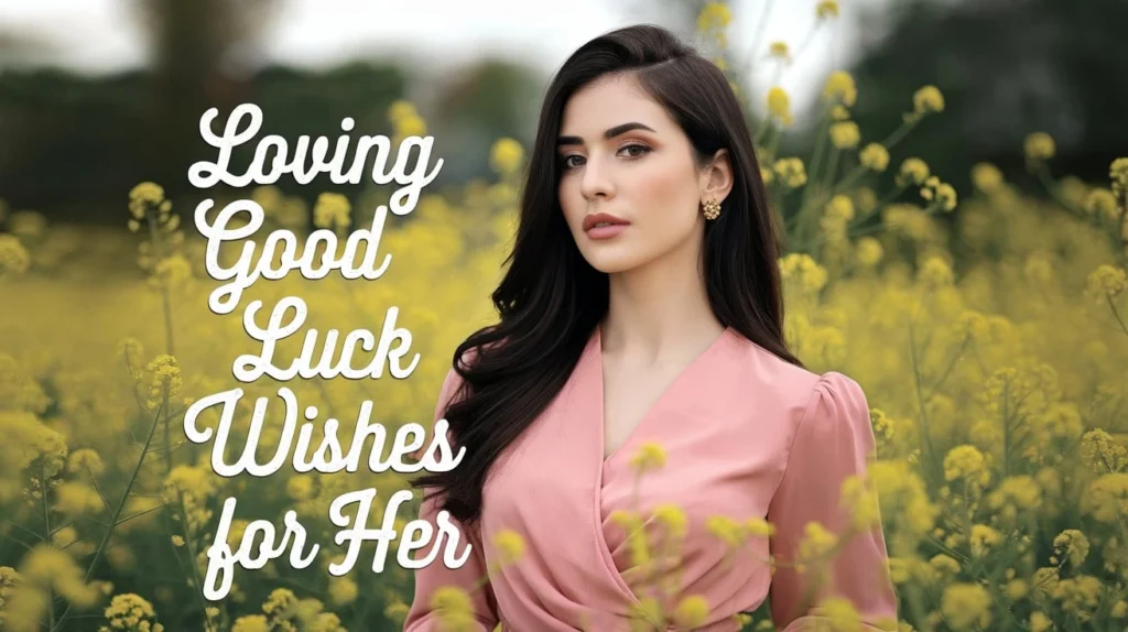 Loving good luck wishes for her