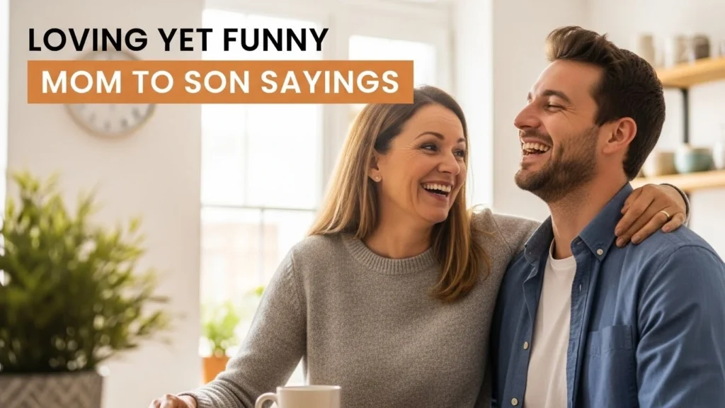 Loving Yet Funny Mom to Son Sayings