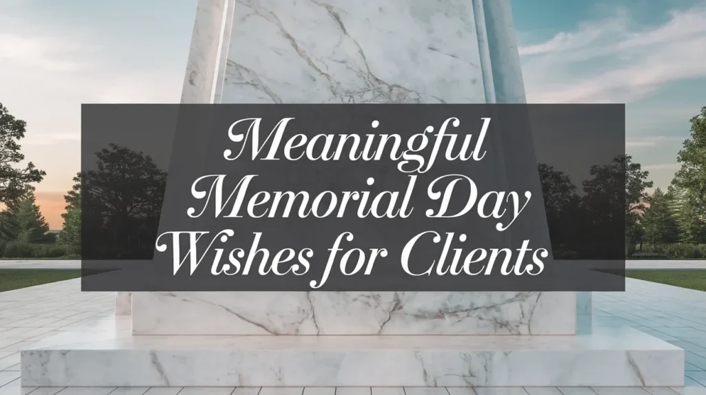 Meaningful Memorial Day Wishes for Clients