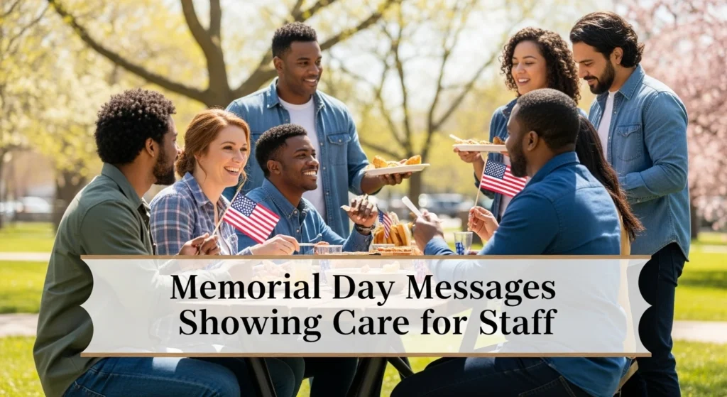 Memorial Day Messages Showing Care for Staff