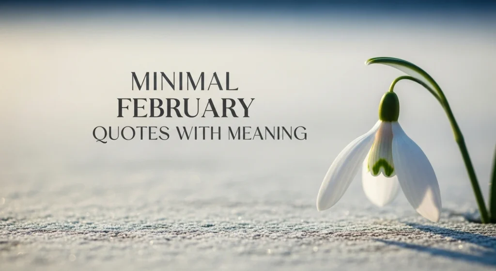 Minimal February Quotes with Meaning