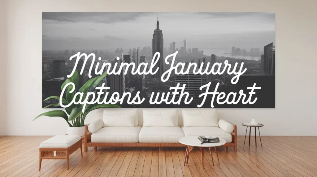 Minimal January Captions with Heart