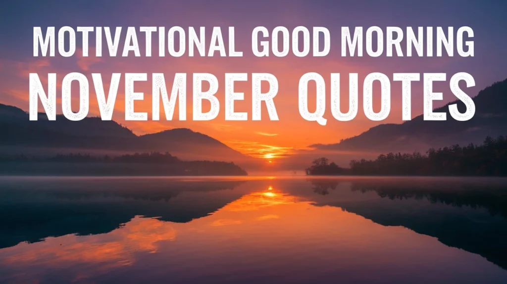 Motivational Good Morning November Quotes