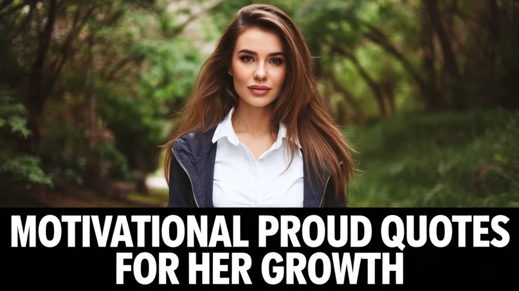 Motivational Proud Quotes for Her Growth