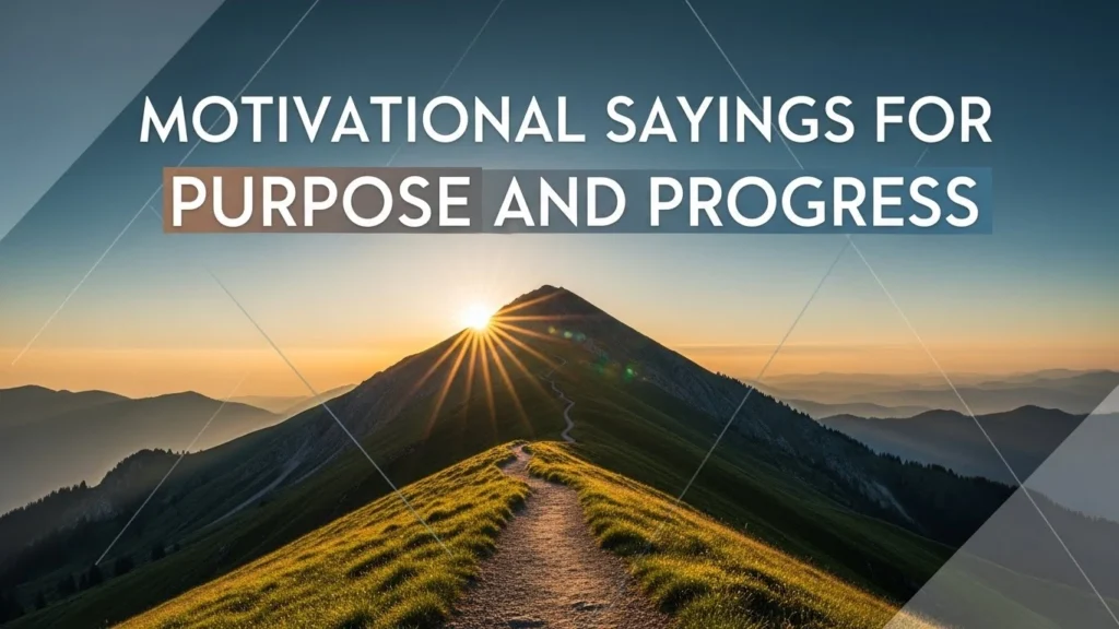 Motivational Sayings for Purpose and Progress