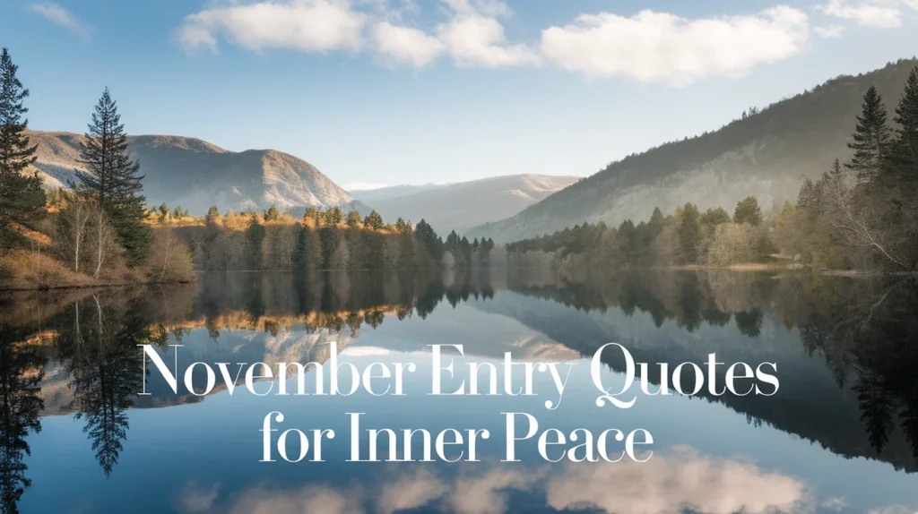 November Entry Quotes for Inner Peace