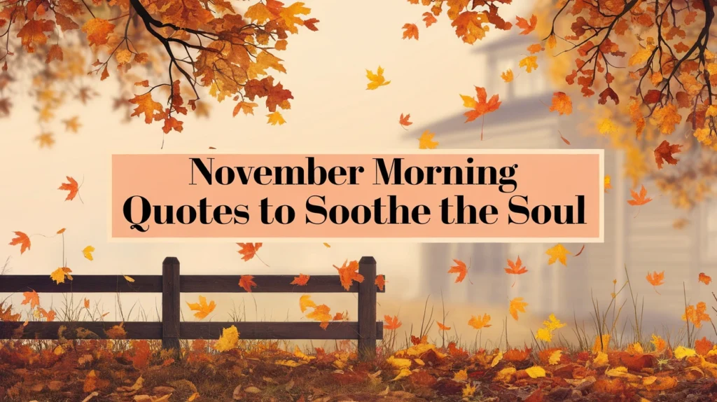 November Morning Quotes to Soothe the Soul