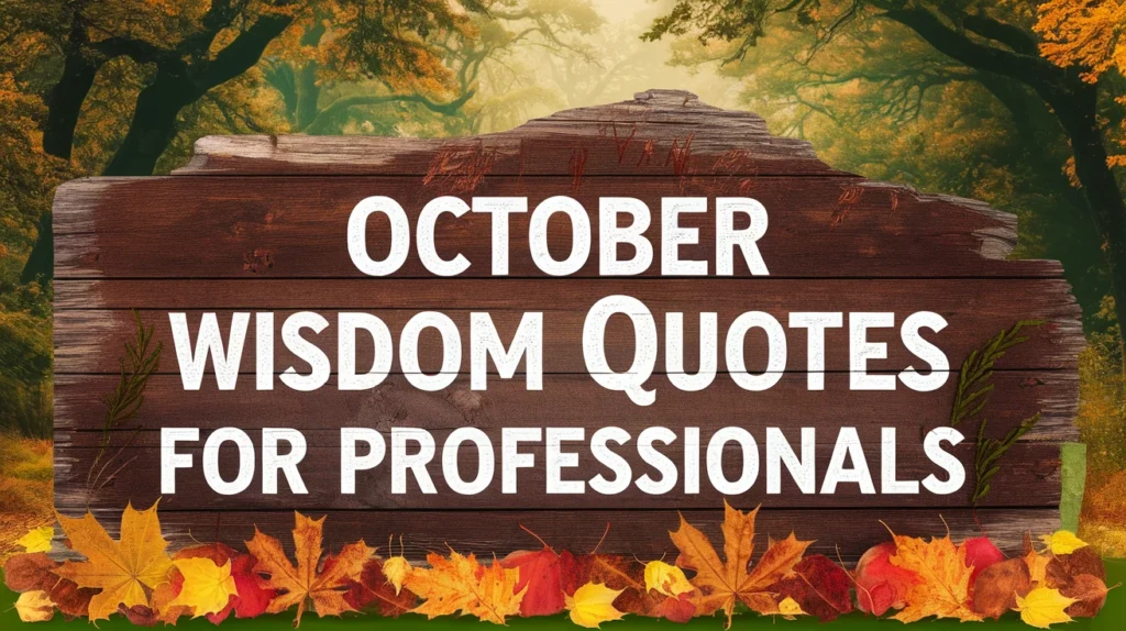 October Wisdom Quotes for Professionals