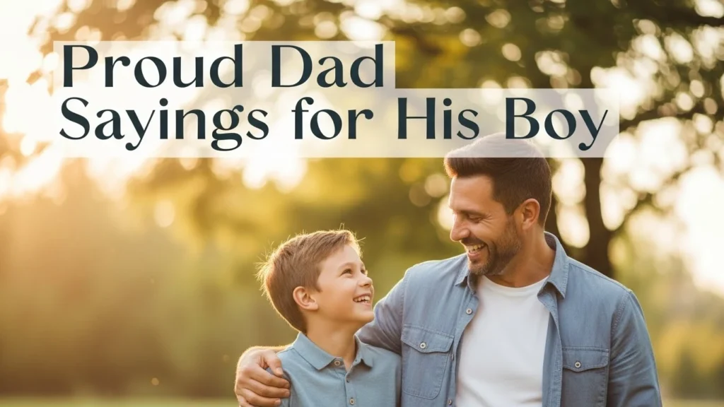 Proud Dad Sayings for His Boy