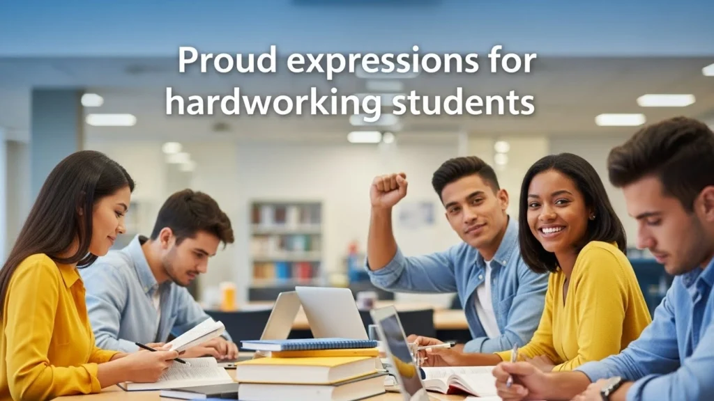 Proud expressions for hardworking students