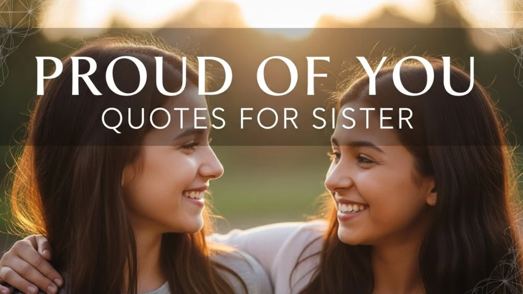 Proud of You Quotes for Sister