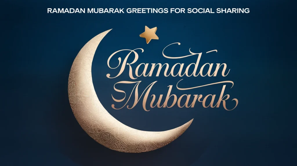Ramadan Mubarak Greetings for Social Sharing
