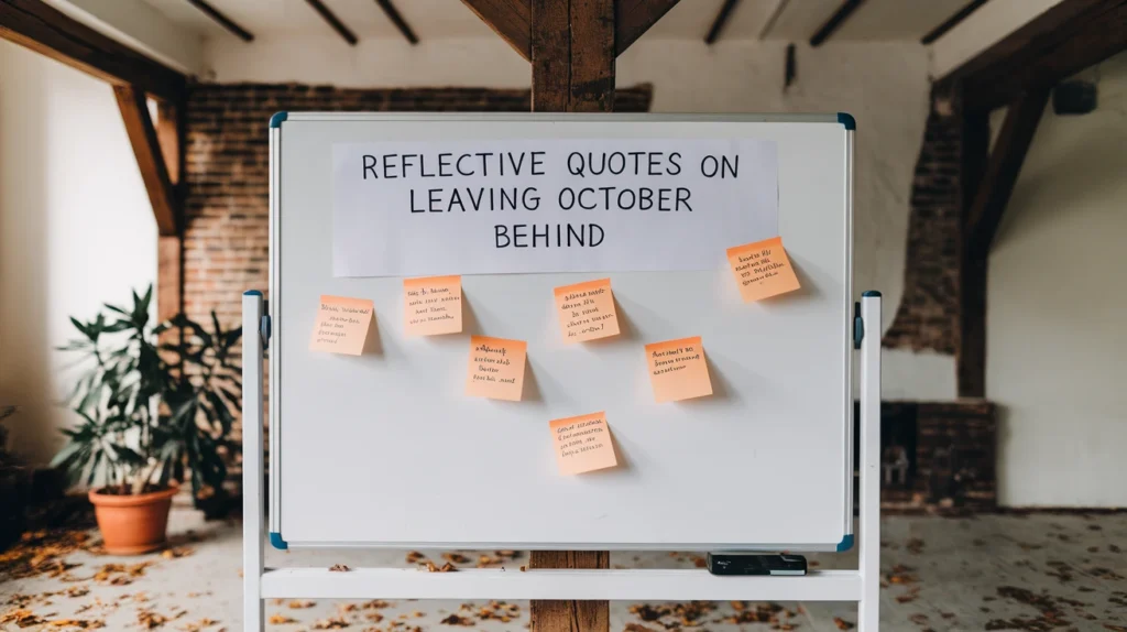 Reflective Quotes on Leaving October Behind