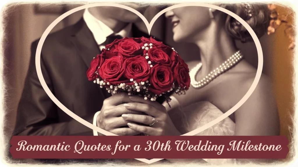 Romantic Quotes for a 30th Wedding Milestone