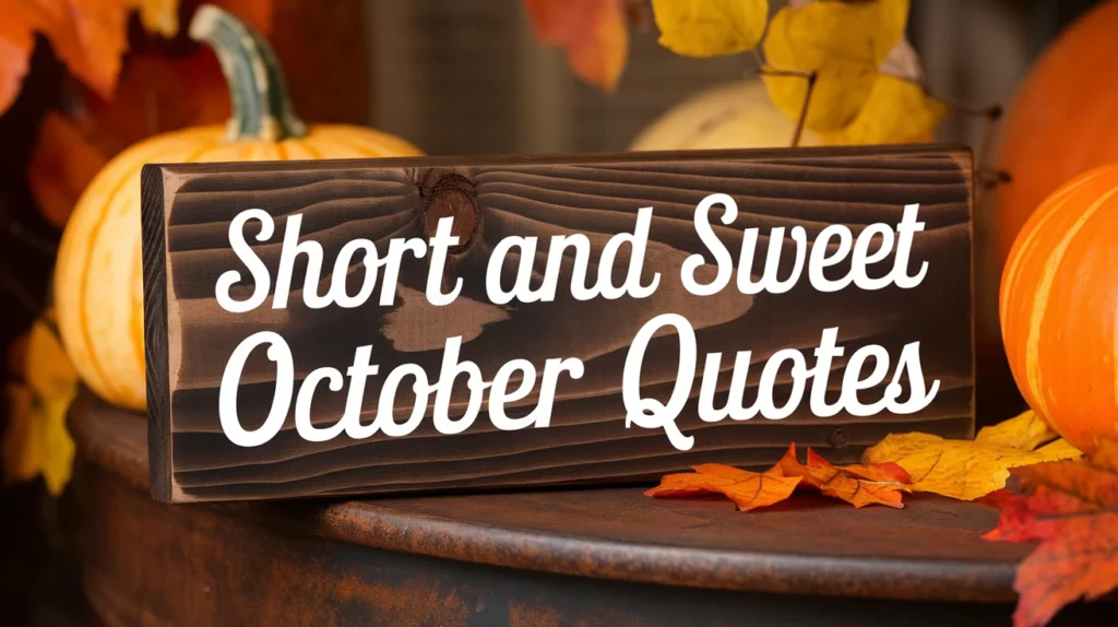 Short and Sweet October Quotes