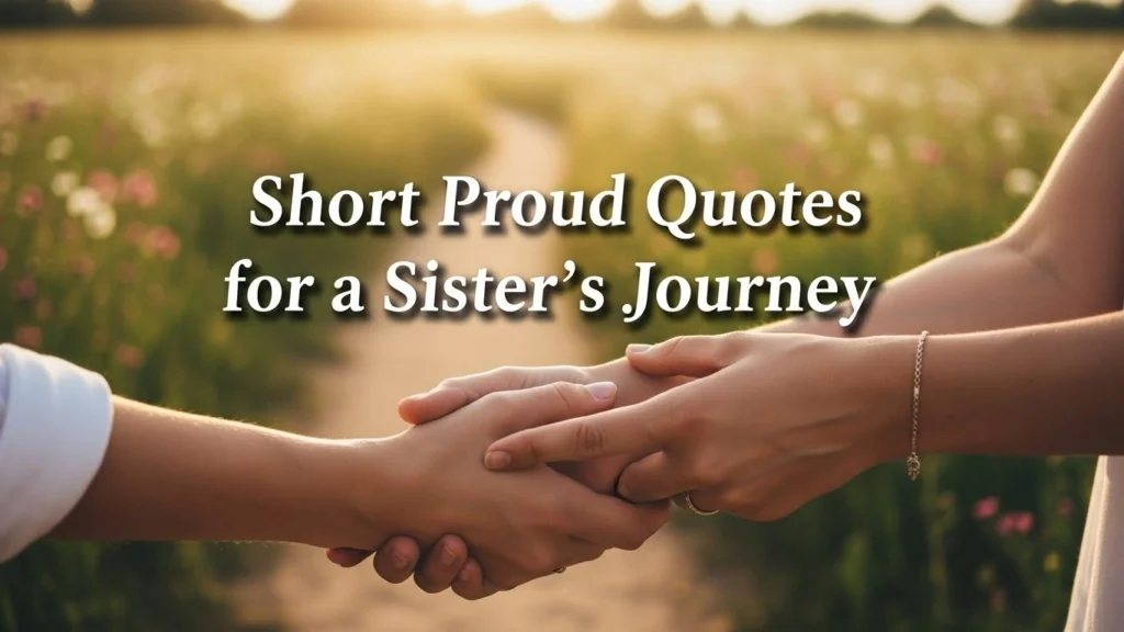 Short Proud Quotes for a Sister’s Journey