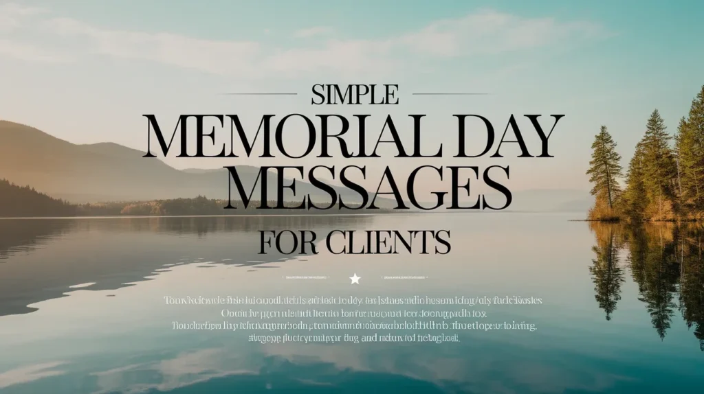 Simple Memorial Day Messages for Clients