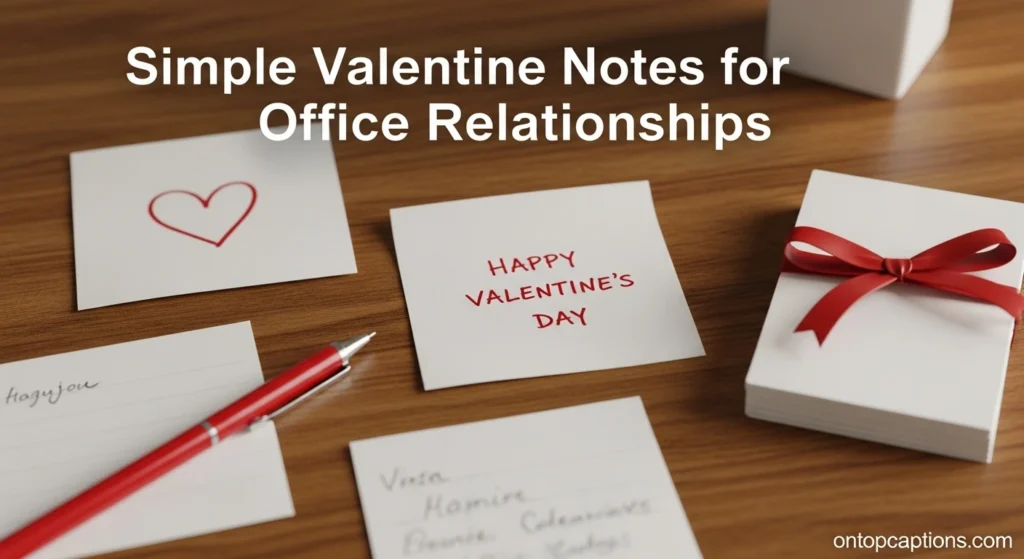 Simple Valentine Notes for Office Relationships
