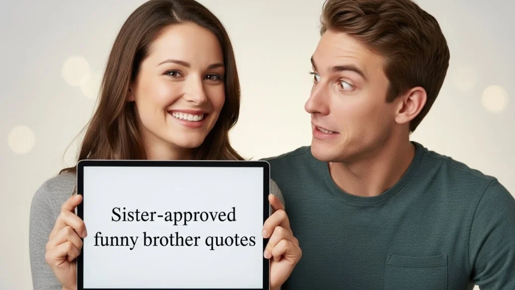 Sister-approved funny brother quotes