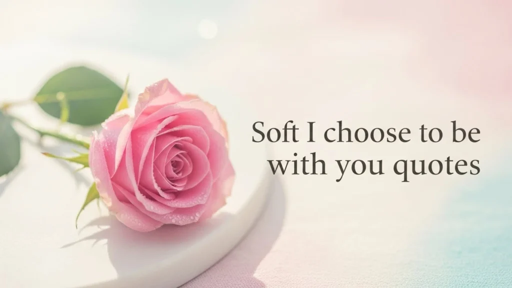 Soft I choose to be with you quotes