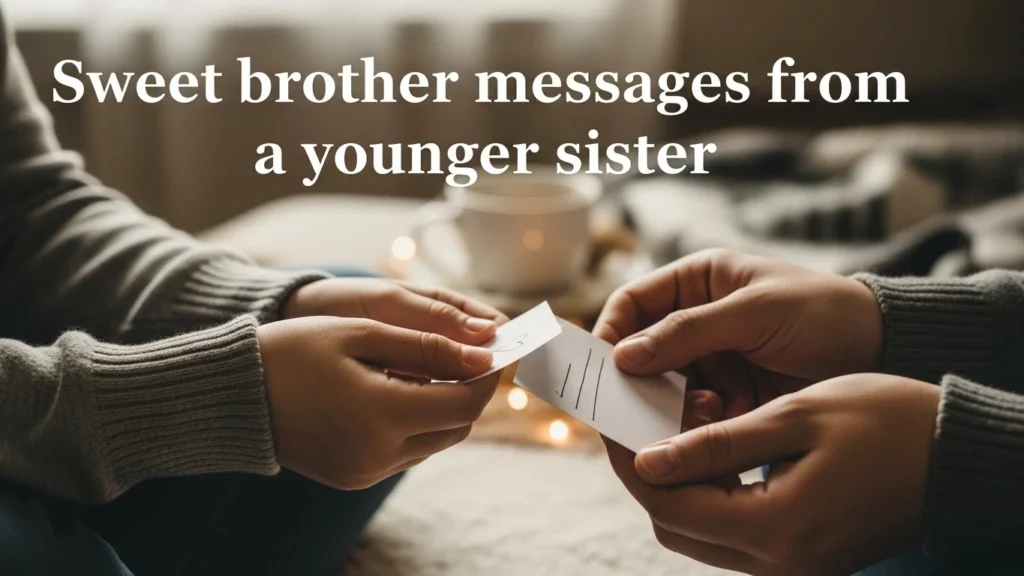 Sweet brother messages from a younger sister