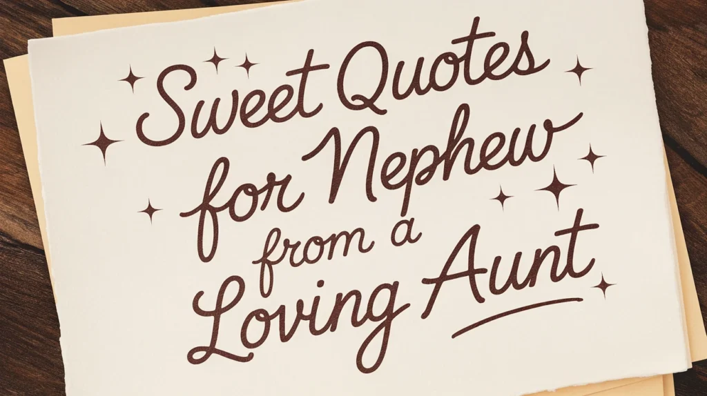 Sweet Quotes for Nephew From a Loving Aunt