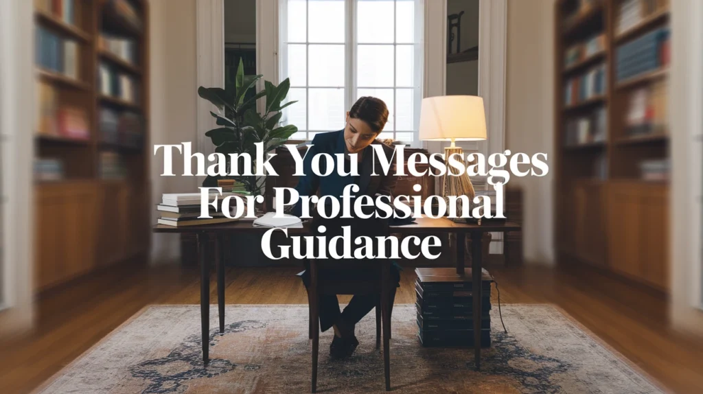 Thank You Messages for Professional Guidance