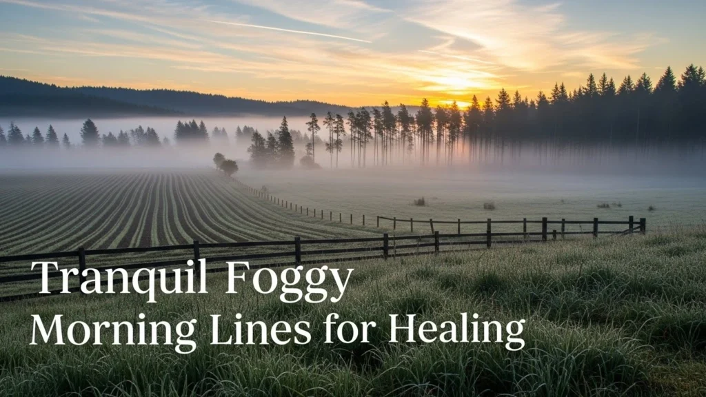 Tranquil Foggy Morning Lines for Healing