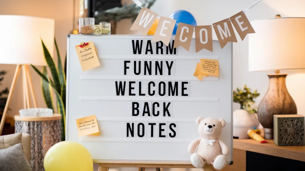 Warm Funny Welcome Back Notes