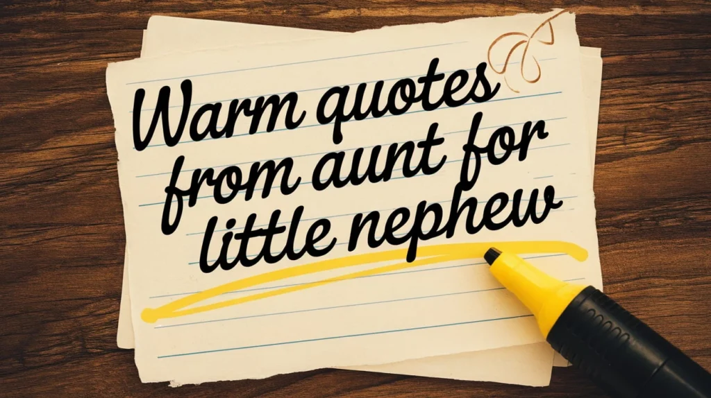 Warm Quotes From Aunt for Little Nephew